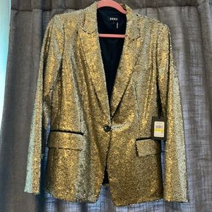 DKNY Gold Sequin Blazer